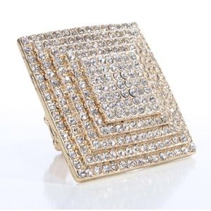 ⚡️⚡️Square Rhinestone Pendant Stretch ring